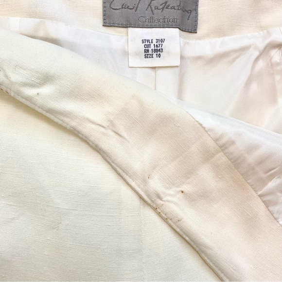 Emil Rutenburg Ivory Linen Cropped/Ankle Pants - Picture 6 of 9